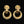Load image into Gallery viewer, Vintage 14K Gold Door Knocker Earrings Retro Statement Hoops - Boylerpf
