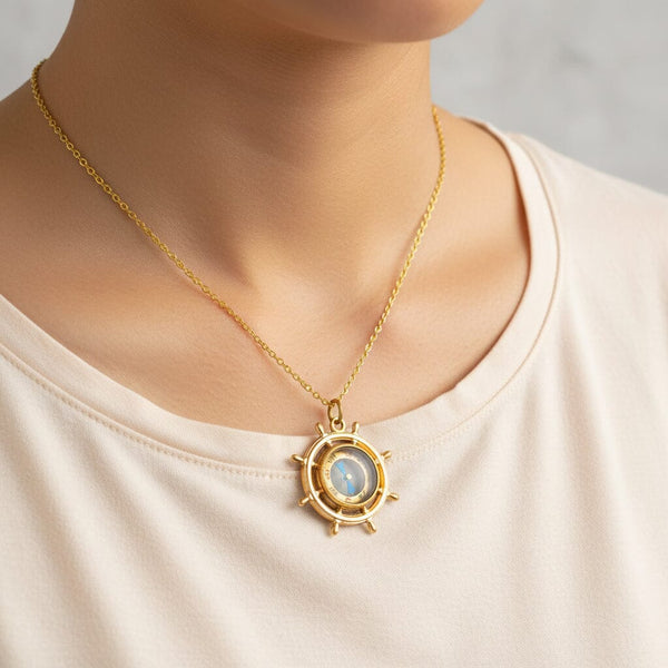 Antique Edwardian Rolled Gold Compass Fob Pendant