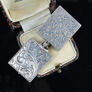 Victorian Silver Stamp Case Locket Pendant, C. 1885 - Boylerpf