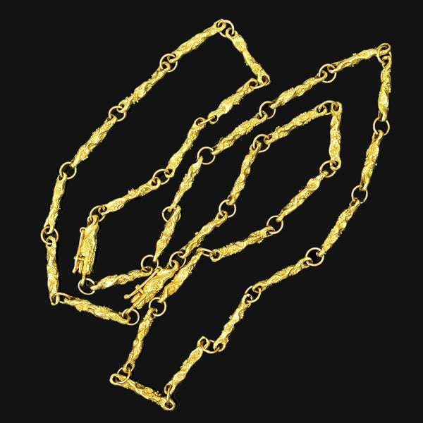 Vintage 18K Gold Convertible Necklace, Bracelet & Chain