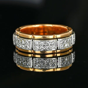 Exquisite .65 Carat Diamond 18K Gold Spinner Ring Band - Boylerpf