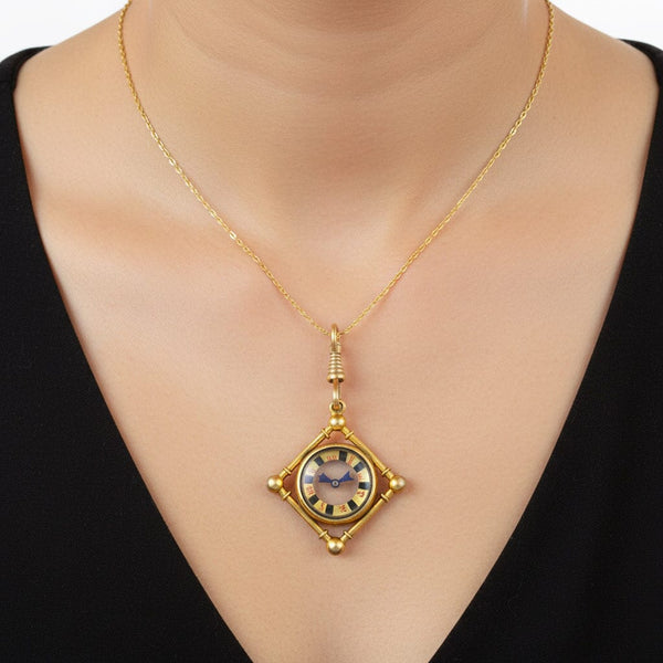 Antique Rolled Gold Victorian Working Compass Pendant Fob - Boylerpf