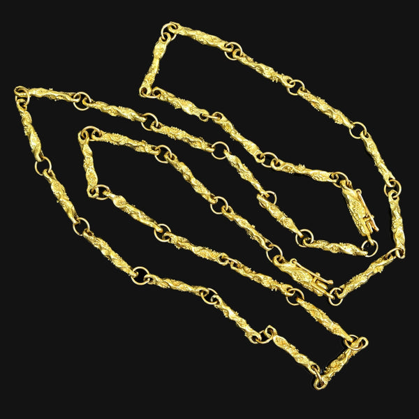 Vintage 18K Gold Convertible Necklace, Bracelet & Chain