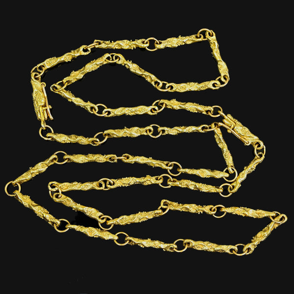 Vintage 18K Gold Convertible Necklace, Bracelet & Chain
