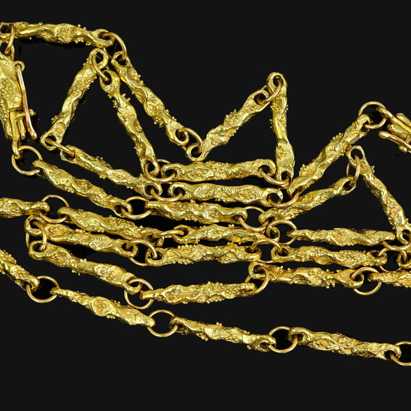 Vintage 18K Gold Convertible Necklace, Bracelet & Chain