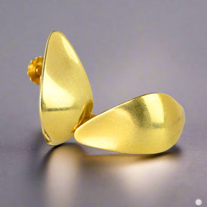 Vintage Georg Jensen 18K Gold Earrings, Danish Designer - Boylerpf