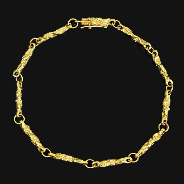 Vintage 18K Gold Convertible Necklace, Bracelet & Chain