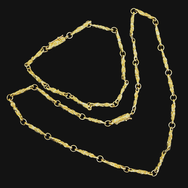Vintage 18K Gold Convertible Necklace, Bracelet & Chain