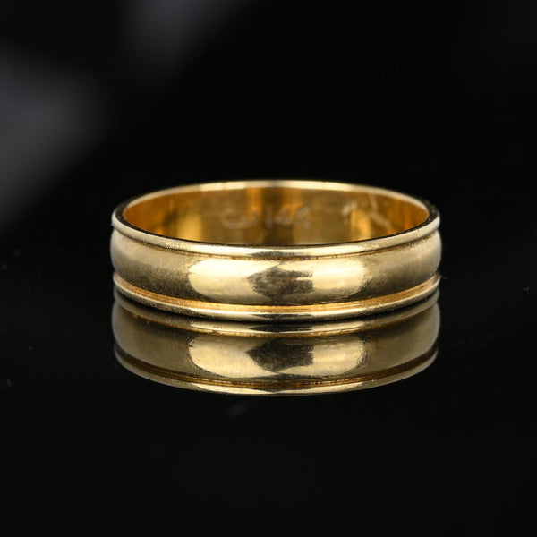 Mens Two Tone 14K Gold Wedding Band Ring – Boylerpf