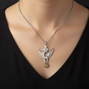 Antique German Silver Dancing Girl Cigar Cutter Pendant Fob - Boylerpf