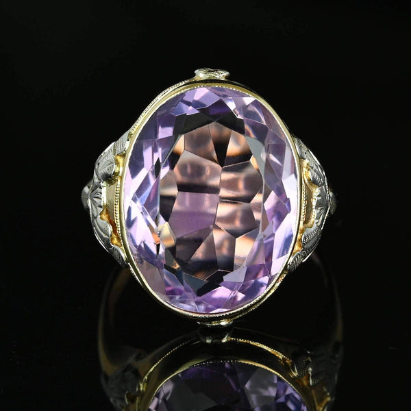 Vintage Gold 8.25 CTW Lilac Amethyst Cocktail Ring