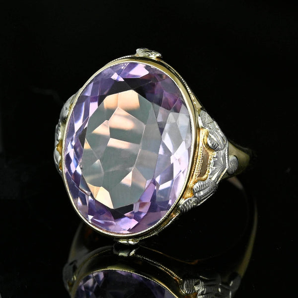 Vintage Gold 8.25 CTW Lilac Amethyst Cocktail Ring