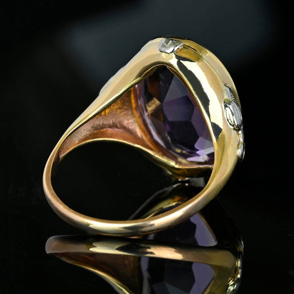 Vintage Gold 8.25 CTW Lilac Amethyst Cocktail Ring