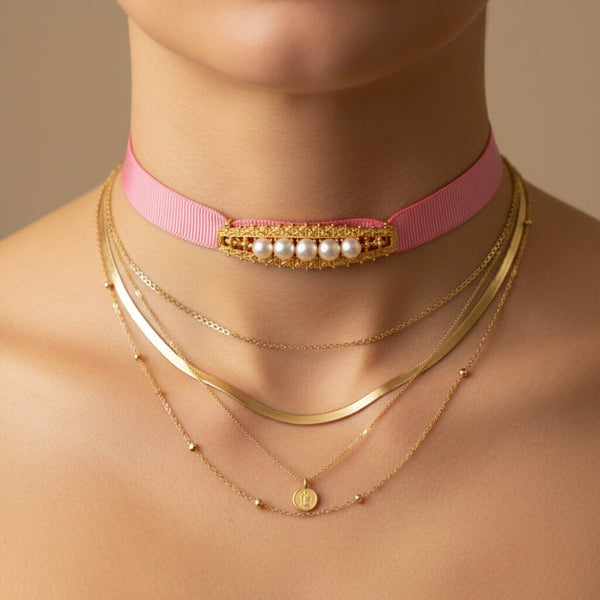 Antique 14K Gold Akoya Pearl Brooch Convertible Choker