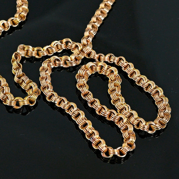 Solid 14K Gold Heavy Russian Link Chain Necklace 41 Gms - Boylerpf