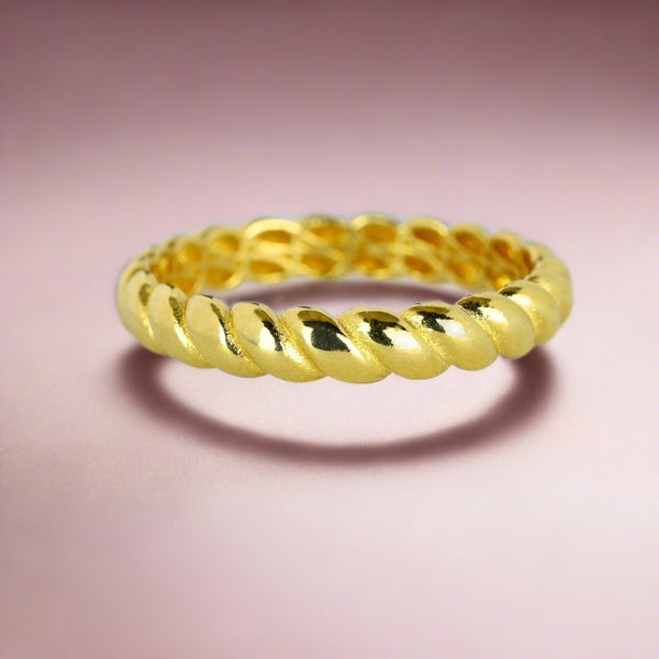 Vintage 14K Gold Italian Scalloped Ring Wedding Band - Boylerpf