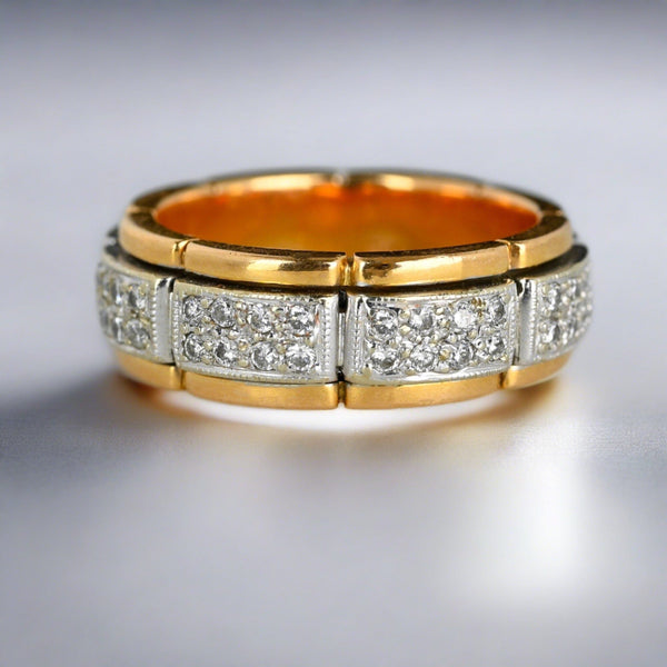 Exquisite .65 Carat Diamond 18K Gold Spinner Ring Band - Boylerpf