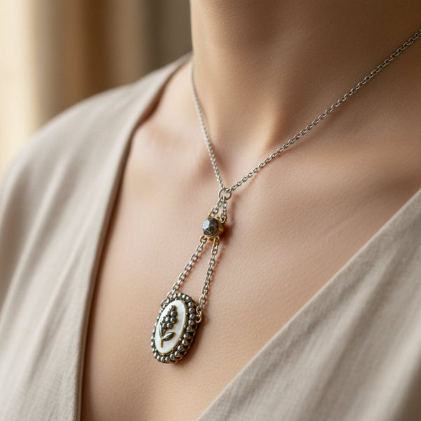 Antique Georgian Mother Of Pearl Cut Steel Pendant - Boylerpf