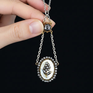 Antique Georgian Mother Of Pearl Cut Steel Pendant - Boylerpf