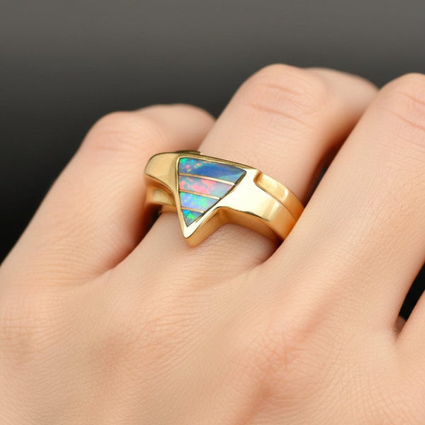 Vintage 14K Gold Thane DeLeon Opal Ring