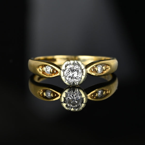 Vintage .25 CTW Diamond Solitaire Ring in Gold - Boylerpf