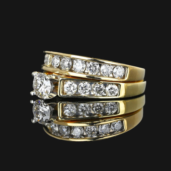 Vintage .75 Carat Diamond Ring Band in 14K Gold - Boylerpf