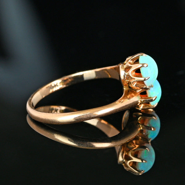 Antique Toi et Moi Opal Ring 14K Gold Early 20th Century - Boylerpf