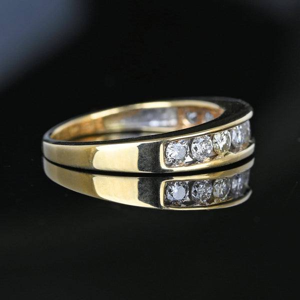 Vintage .75 Carat Diamond Ring Band in 14K Gold - Boylerpf