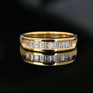 Half Eternity Baguette Diamond Wedding Ring Band - Boylerpf