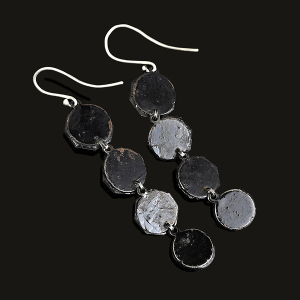 Antique Victorian Chandelier French Jet Earrings - Boylerpf