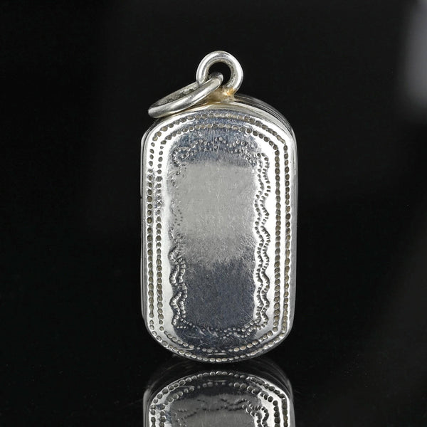 Antique Silver Gold Gilt Vinaigrette Locket Pendant - Boylerpf