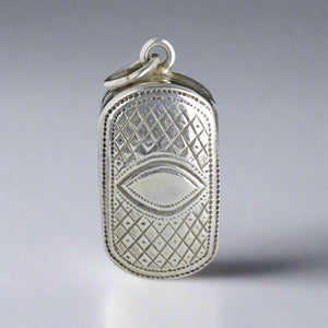 Antique Silver Gold Gilt Vinaigrette Locket Pendant - Boylerpf