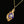 Load image into Gallery viewer, Antique 14K Gold Biedermeier Blue Enamel Leaf Pendant
