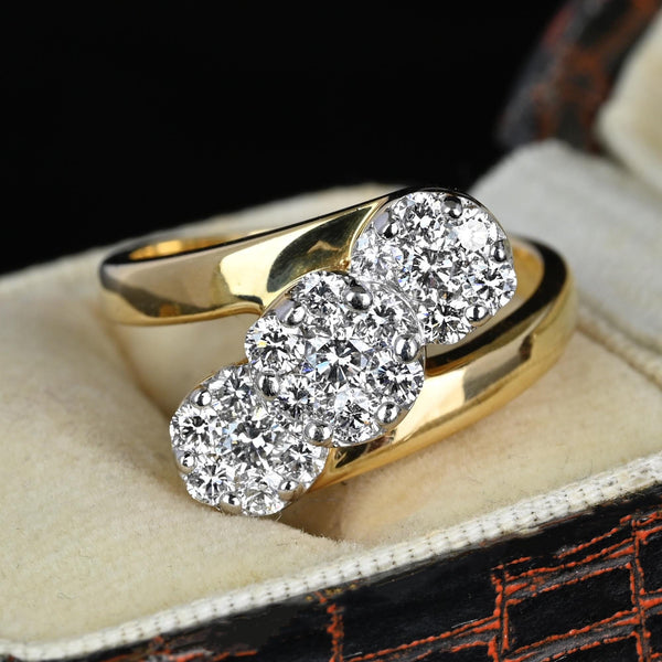 Exceptional 1 CTW Diamond Cluster Cocktail Ring in Gold