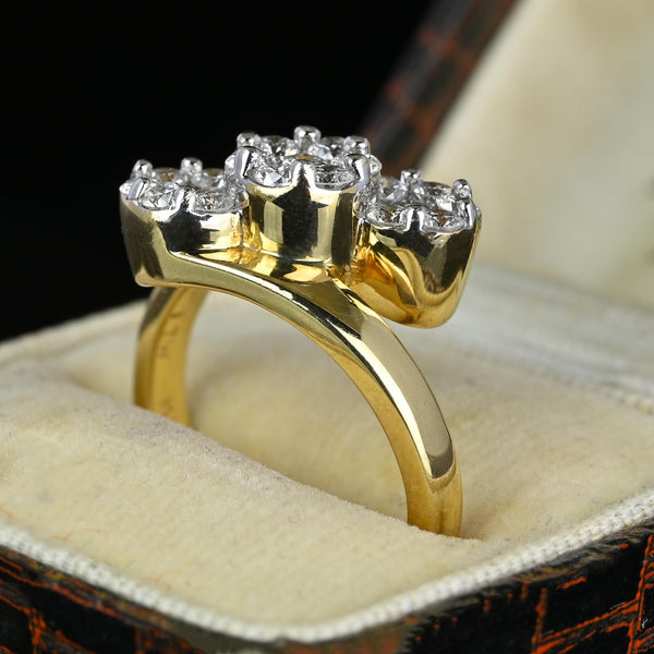 Exceptional 1 CTW Diamond Cluster Cocktail Ring in Gold