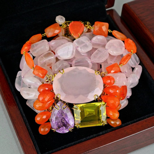 Iradj Moini Convertible Gemstone Bracelet and Brooch