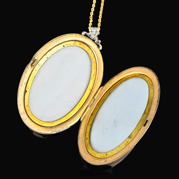 Antique Shibayama Insect Rolled Gold Locket Pendant - Boylerpf