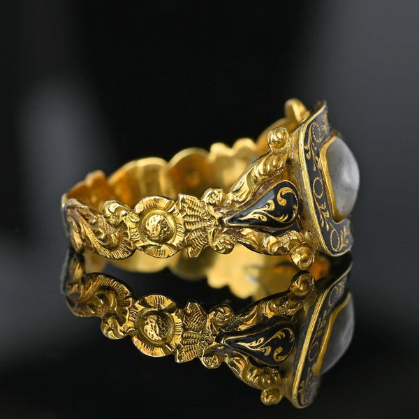 Discover Vihangana Antique Gold Finish Silver Finger Ring | Paksha - Paksha  India