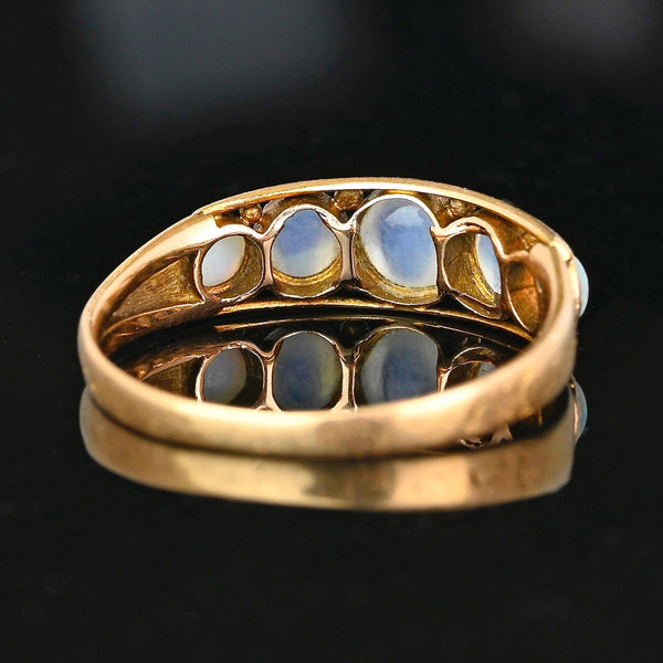 Antique Georgian 15K Gold Five Stone Opal Ring Band - Boylerpf