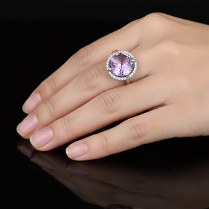 Tacori Lilac Blossoms 18K925 Diamond Cluster Amethyst Ring - Boylerpf