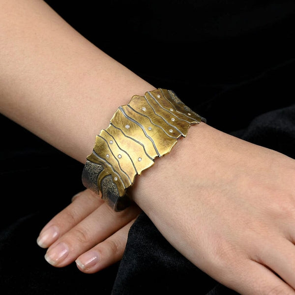 Namu Cho 24K Gold Diamond Sterling Silver Cuff Bracelet
