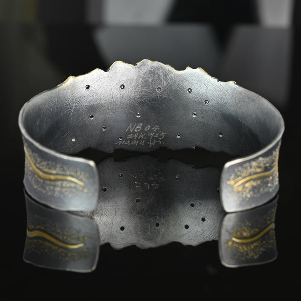 Namu Cho 24K Gold Diamond Sterling Silver Cuff Bracelet