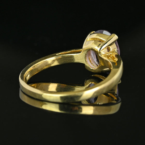 Rose de France Amethyst Solitare Ring in Gold - Boylerpf