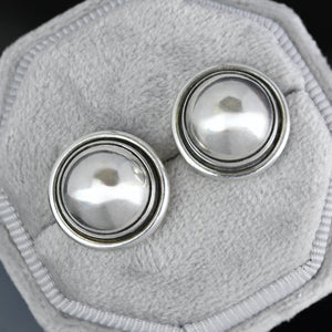 Retro 1930s Sterling Silver Georg Jensen Earrings - Boylerpf