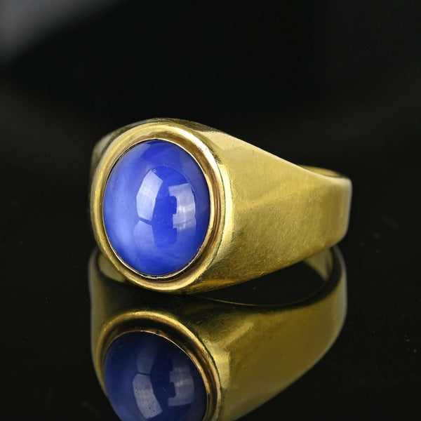ON HOLD Vintage 14K Gold Natural Star Sapphire Ring - Boylerpf
