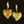 Load image into Gallery viewer, Vintage 14K Gold Witch's Heart Earrings, 24K Gold Flakes - Boylerpf
