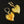 Load image into Gallery viewer, Vintage 14K Gold Witch's Heart Earrings, 24K Gold Flakes - Boylerpf
