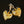 Load image into Gallery viewer, Vintage 14K Gold Witch's Heart Earrings, 24K Gold Flakes - Boylerpf
