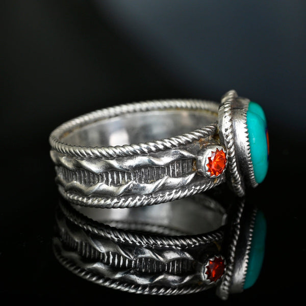 Aldrich Art Jewelry Turquoise Heart Ring Sterling Silver