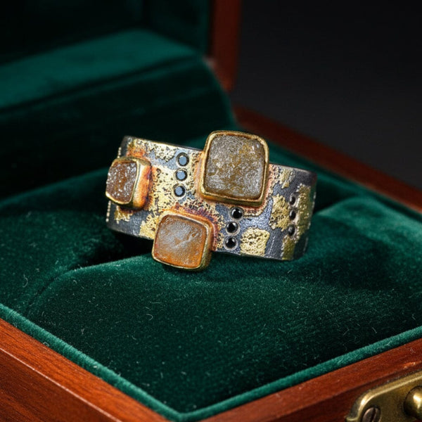 Atelier Zobel 22K Gold Rough Diamond Statement Ring